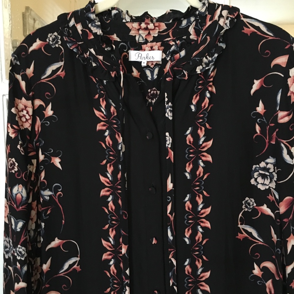 Black floral dress